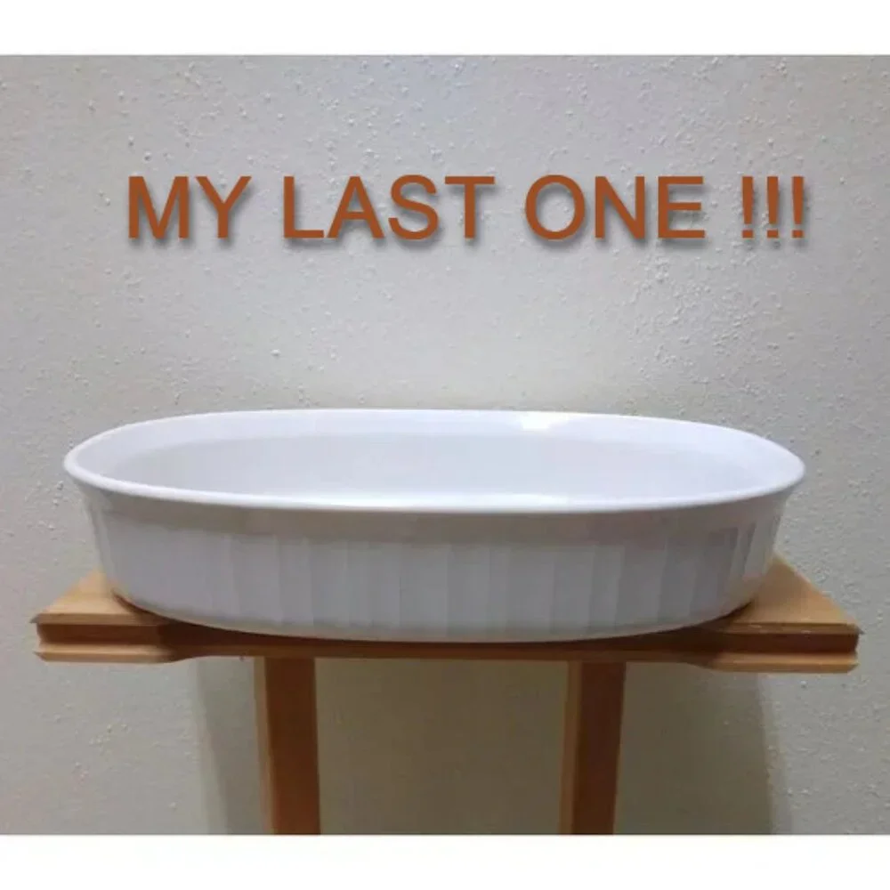Vintage CorningWare F-6-B French White Casserole Baking Dish